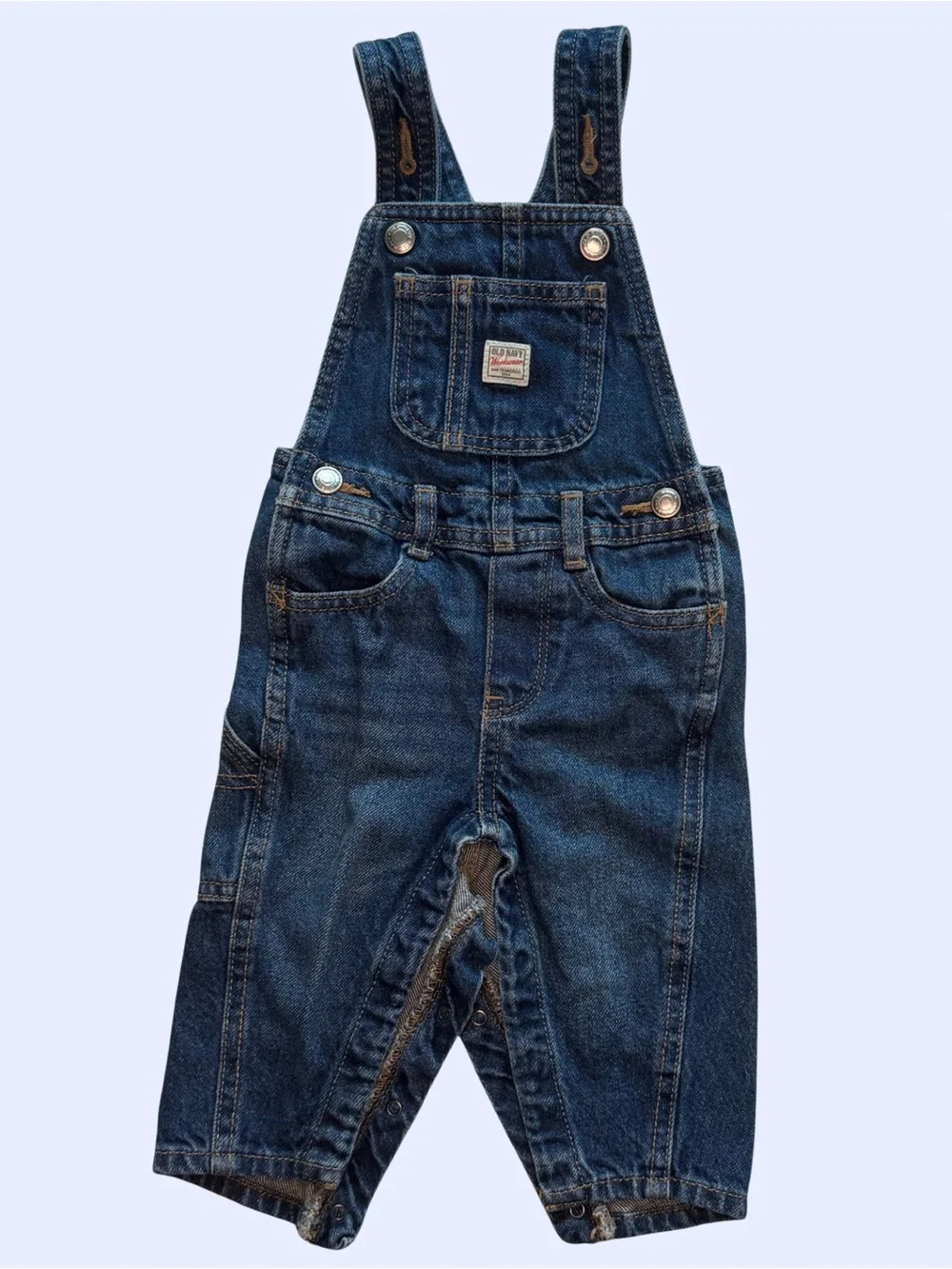 Old Navy Dark Blue Denim Overalls for Babies